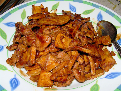 yam and pork stir fry