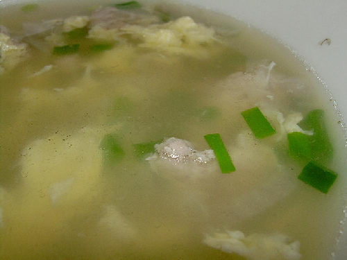 egg flower pork soup