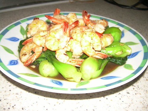 prawn siew pak choy