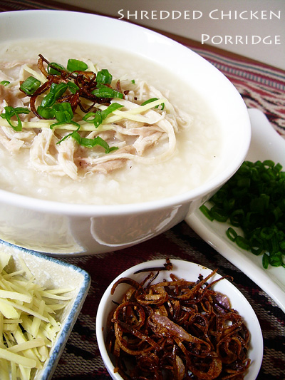 shredded chicken porridge